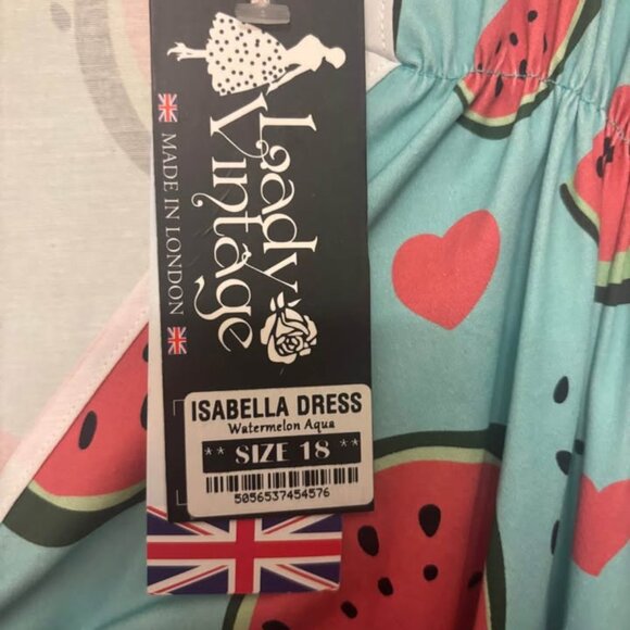 🍉 Lady Vintage Watermelon Dress – Size 18 – NWT! 🍉 - Picture 5 of 6